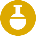 Matraz de laboratorio amarillo